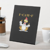 F-Caw-F 面白いニワトリ レトロ クラシック 台座サイン (インサイチュ)