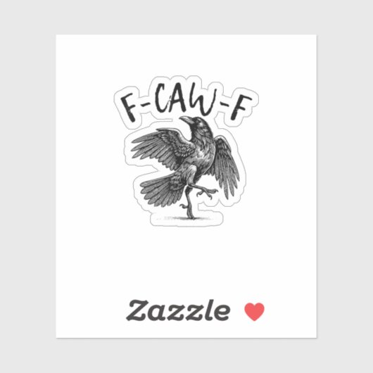 F-Caw-F 面白いワタリガラス スクンビシーズン おもしろTシャツ シール (シート)