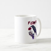 F-Caw-F 面白いワタリガラス ハロウィン コーヒーマグカップ (正面右)
