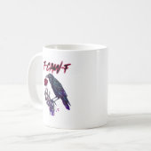 F-Caw-F 面白いワタリガラス ハロウィン コーヒーマグカップ (正面左)