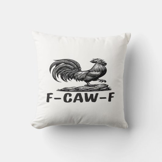 F-Caw-F 面白い言葉遊び 引用ステッカー クッション (正面)
