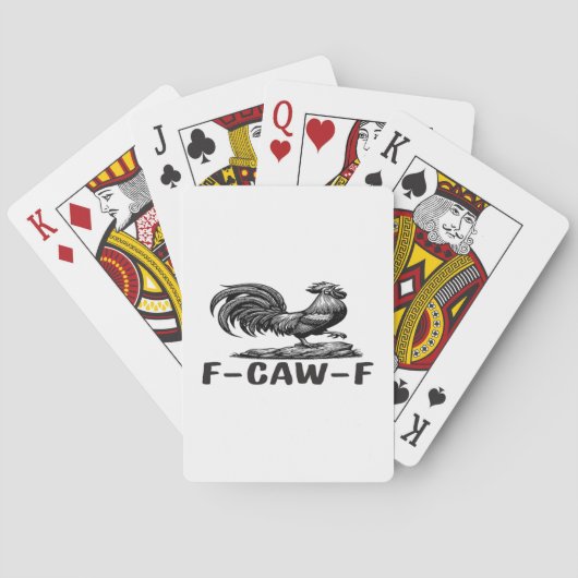 F-Caw-F 面白い言葉遊び 引用ステッカー トランプ (裏面)