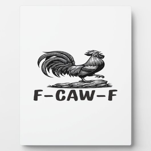 F-Caw-F 面白い言葉遊び 引用ステッカー フォトプラーク (正面)