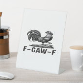 F-Caw-F 面白い言葉遊び 引用ステッカー 台座サイン (インサイチュ)