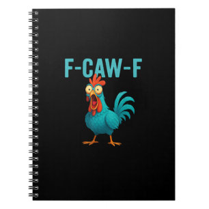 F-Caw-F 面白い雄鶏 ニワトリ ユーモア 鳥 ノートブック