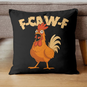 F-CAW-F! 面白い驚きの雄鶏 クッション