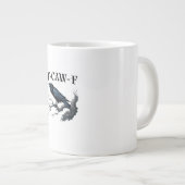 F-Caw-F 面白い鳥のカラス ジャンボコーヒーマグカップ (正面右)