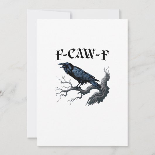 F-Caw-F 面白い鳥カラス シーズンカード (正面)