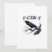 F-Caw-F 面白い鳥カラス シーズンカード (正面/裏面)