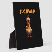 F-Caw-F 面白い鶏が言う雄鶏ミーム 皮肉屋 フォトプラーク (側面)