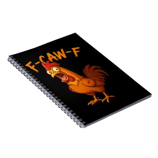 F-Caw-F 面白い鶏のユーモア F-Caw-F 名言 キジ  ノートブック (右側)