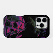 F-Caw-F 面白い黒いカラス 鳥 iPhoneケース (裏面横)