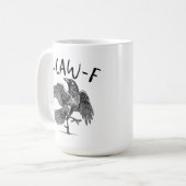 F-Caw-F 面白い黒いカラス F-Caw-F 面白い黒い鳥 コーヒーマグカップ (正面左)