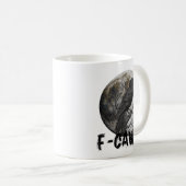 F-Caw-F 面白い黒鳥 月 ゴシック 大人のユーモア コーヒーマグカップ (正面右)