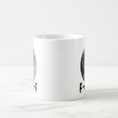 F-Caw-F 面白い黒鳥 月 ゴシック 大人のユーモア コーヒーマグカップ (中央)