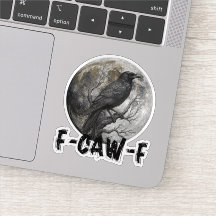 F-Caw-F 面白い黒鳥 月 ゴシック 大人のユーモア