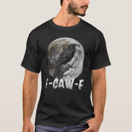 F-Caw-F 面白い黒鳥 月 ゴシック 大人のユーモア Tシャツ