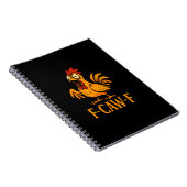 F-Caw-F 面白い ニワトリ ユーモア 鶏 メーム 鶏 L ノートブック (右側)