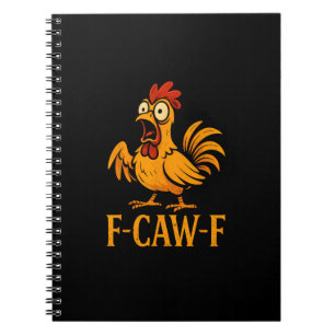 F-Caw-F 面白い ニワトリ ユーモア 鶏 メーム 鶏 L ノートブック