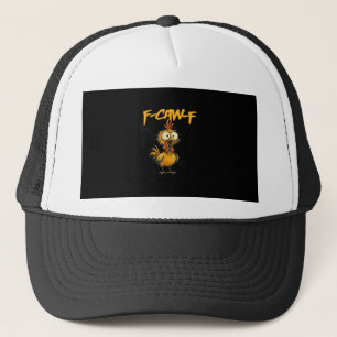 F-Caw-F 面白い ニワトリ ユーモア F-Caw-F 引用 ニワトリ キャップ