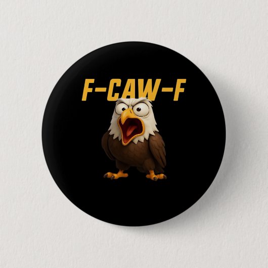 F-Caw-F 面白い F-Caw-F ギア クリエイティブスタイル 缶バッジ (正面)