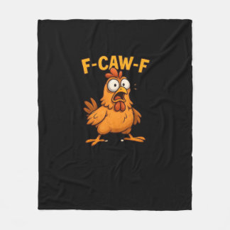 F Caw F 鳥好きな人への駄洒落 涼しい ユニークなデザイン フリースブランケット