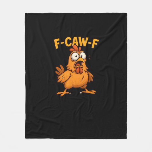 F Caw F 鳥好きな人への駄洒落 涼しい ユニークなデザイン フリースブランケット (正面)