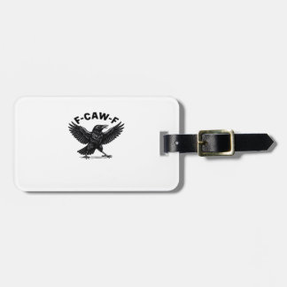 F-Caw-F 鳥好きのためのユーモアのある駄洒落ステッカー エッセンシャル ラゲッジタグ