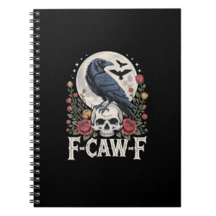 F-Caw-F 鳥 カラス 面白い カラス 鳥の鳴き声 グランジ ノートブック