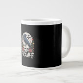 F-Caw-F 鳥 カラス 面白い カラス 鳥 鳴き声 グランジ ジャンボコーヒーマグカップ (正面右)