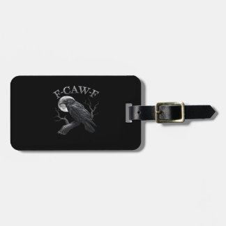 F-Caw-F 鳥 月 ゴシック クラシック おしゃれ デザイン ラゲッジタグ