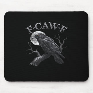F-Caw-F 鳥 月 ゴシック クラシック クール デザイン マウスパッド