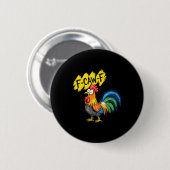 F Caw F 鶏 鳥 お笑い ニワトリ 鳴きまね サンキュー 缶バッジ (正面&裏面)