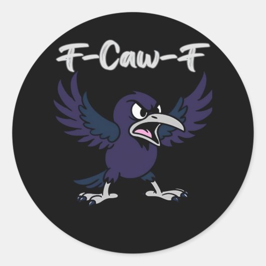 F-Caw-F Aesthetic Graphic ラウンドシール (正面)