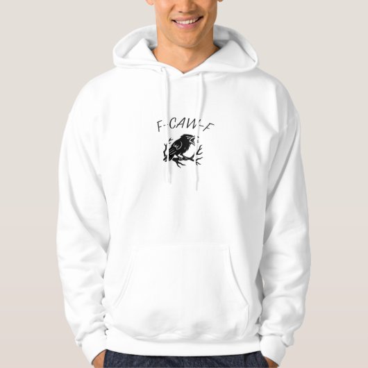 F-Caw-F Angry Crow Raven Funny Gothic Humor Bird P パーカ (正面)