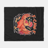 F-Caw-F Attitude Classic Retro Style フリースブランケット (正面(横))