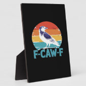F-Caw-F Bird Crow Funny Crow Lover Aesthetic Style フォトプラーク (側面)