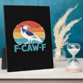 F-Caw-F Bird Crow Funny Crow Lover Aesthetic Style フォトプラーク (側面)