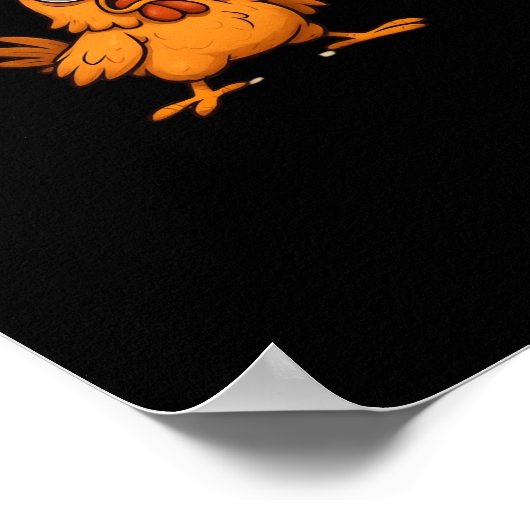 F Caw F Bird Lovers Pun Cool Unique Design ポスター (角)