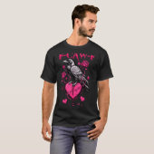 F-caw-f Black Crow Black Bird Roses Heart Funny Va Tシャツ (正面フル)
