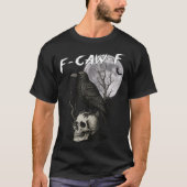 F Caw F Black Crow Pun Bird Cawing Gothic Tシャツ (正面)