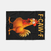 F Caw F Chicken フリースブランケット (正面(横))