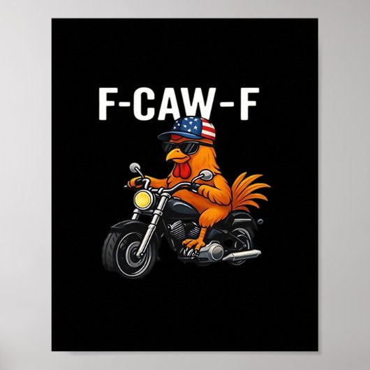 F-Caw-F Chicken Classic Aesthetic Graphic ポスター (正面)