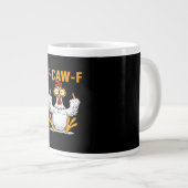 F-Caw-F Chicken Classic Funny Trendy ジャンボコーヒーマグカップ (正面右)