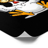 F-Caw-F Chicken Classic Funny Trendy ポスター (角)
