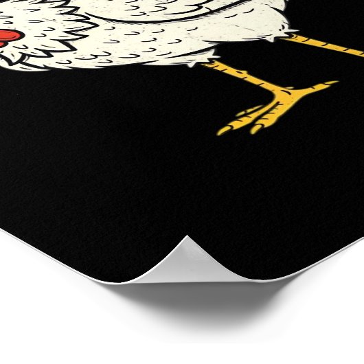 F-Caw-F Chicken Classic Retro Cool ポスター (角)