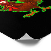 F-Caw-F Chicken Classic Retro Graphic ポスター (角)