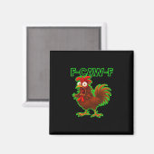 F-Caw-F Chicken Classic Retro Graphic マグネット (正面/裏面)