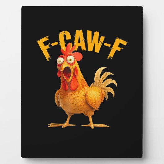 F-Caw-F Chicken Classic Retro Style フォトプラーク (正面)