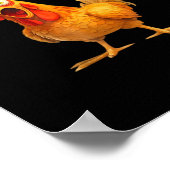 F-Caw-F Chicken Classic Retro Style ポスター (角)